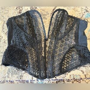 Victoria's Secret Black Lace Intimate Corset